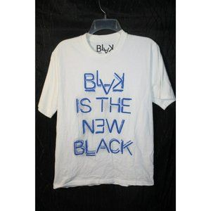 BLAK "BLAK IS THE NEW BLACK" Graphic Shirt Sleeve T-Shirt / Size: L / Rn# 143477